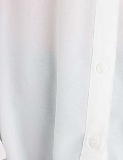 Chemise manches longues ecru femme