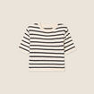 Pull manches courtes noir femme