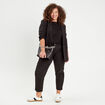 Veste blazer droite fluide noir femme