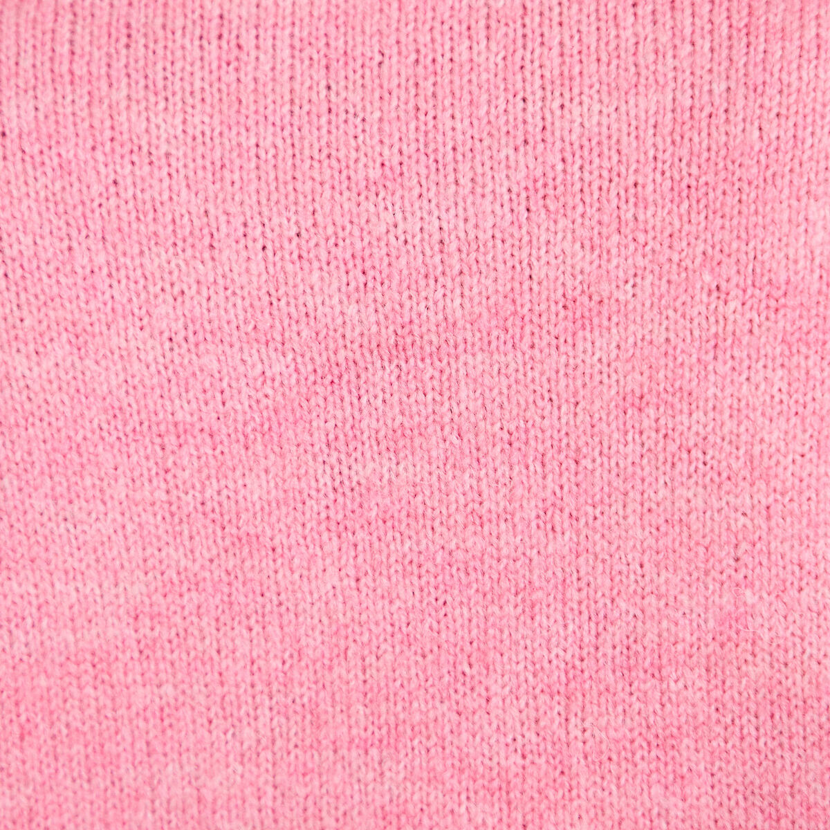 Pull col rond manches courtes rose clair femme