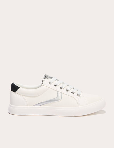 Sneakers plates ecru femme