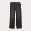 Jeans droit 5 poches denim snow noir femme