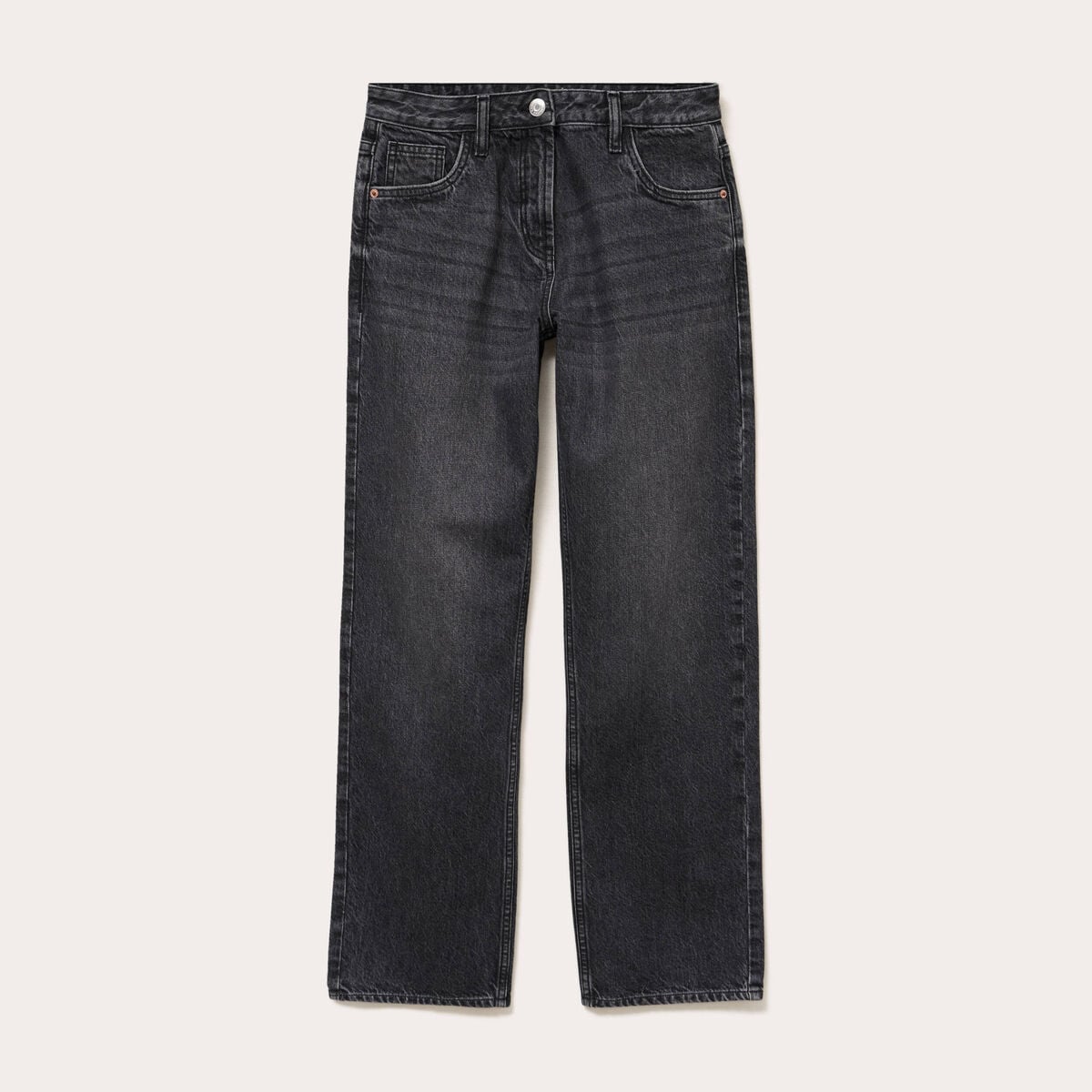 Jeans droit 5 poches denim snow noir femme