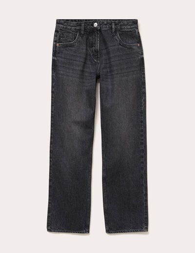 Jeans droit 5 poches denim snow noir femme