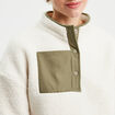 Sweat effet polaire ecru femme
