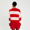 Pull manches longues rouge femme