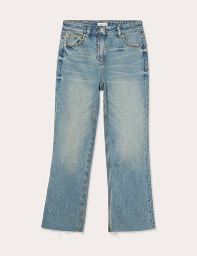 Jeans flare 7/8ème denim dirty femme