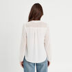 Blouse manches plumetis ecru femme