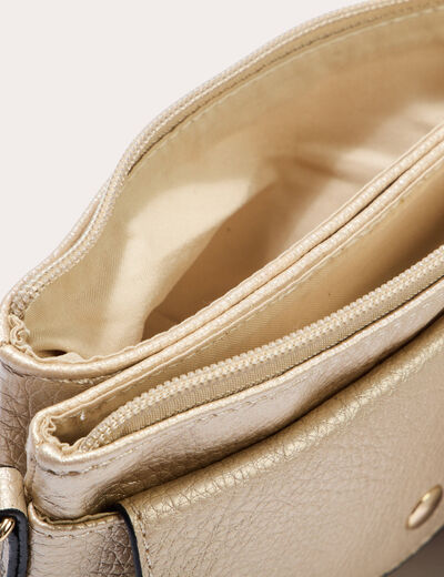 Sac rectangulaire couleur or femme