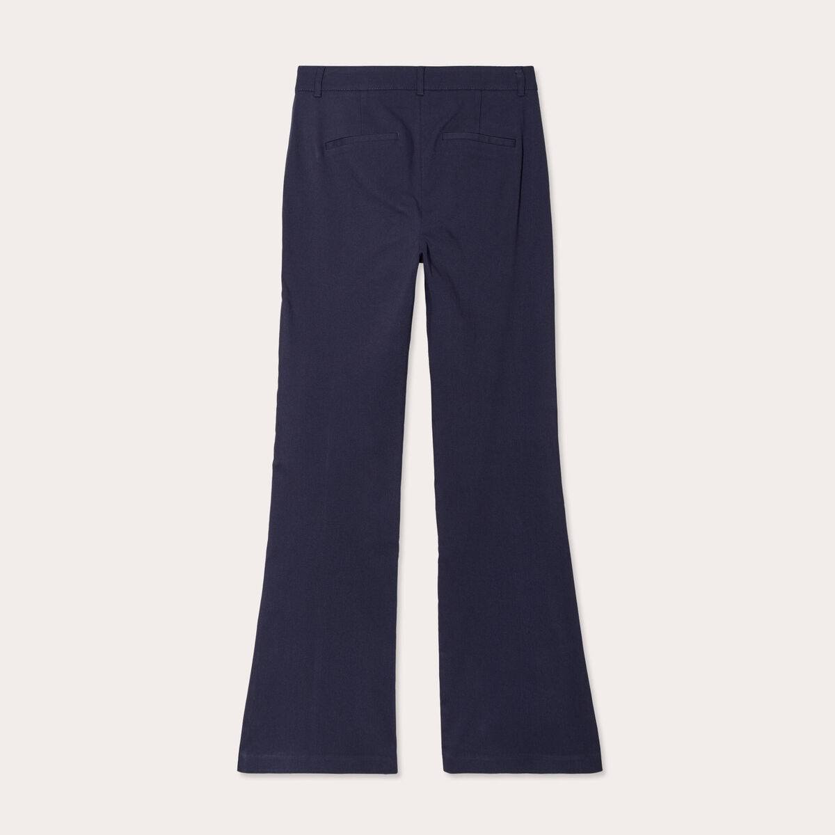 Pantalon bootcut à pont bleu marine femme