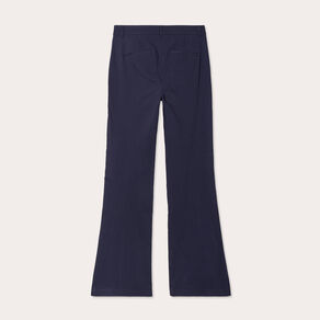 Pantalon bootcut à pont bleu marine femme