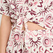 Chemise nouée manches courtes rose femme