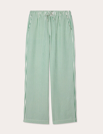 Pantalon large vert fluo femme