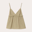 Caraco bretelles fines vert kaki femme