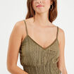Blouse broderie anglaise vert foncé femme