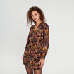 Robe droite ceinturée noir femme