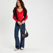 Body détails noeuds rouge femme