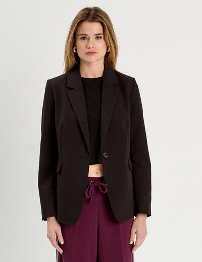 Veste esprit tailleur noir femme