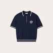 Polo manches courtes bleu marine femme