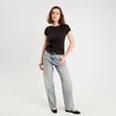 T-shirt manches courtes noir femme