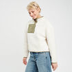 Sweat effet polaire ecru femme