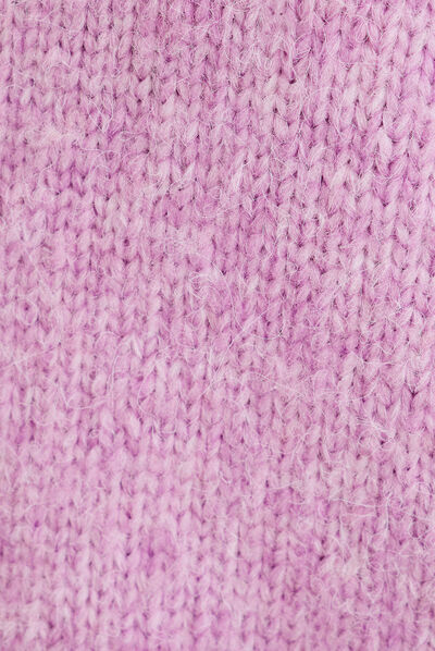 Pull manches courtes mauve femme