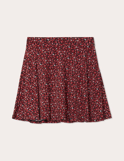 Jupe short droite noir femme