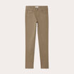 Jeans slim 5 poches vert kaki femme