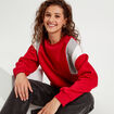 Sweat manches longues rouge femme