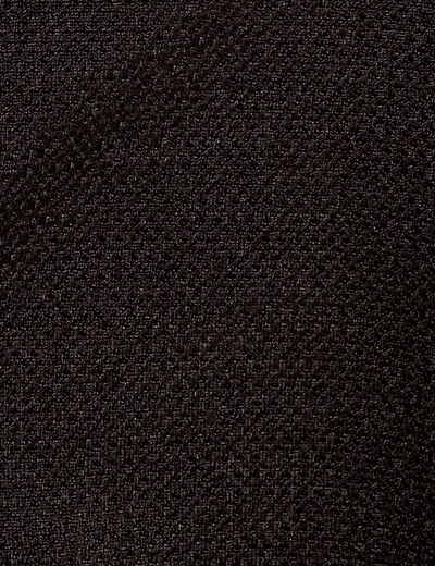 Blouse manches courtes nouée noir femme