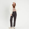 Gilet doublé à capuche ecru femme