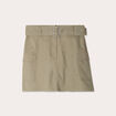 Jupe droite ceinturée vert kaki femme