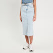 Jupe crayon taille standard denim bleach femme