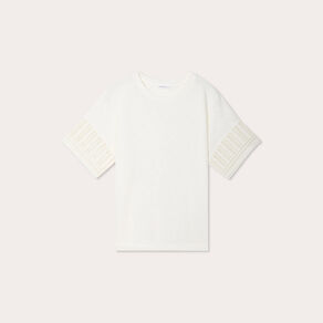 T-shirt manches courtes ecru femme