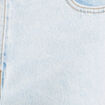 Jeans droit avec ourlets denim bleach femme