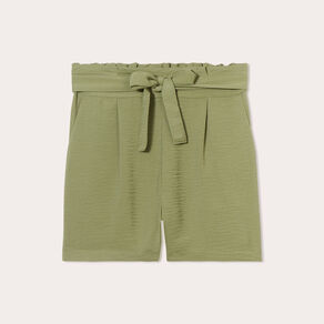 short droit taille haute vert kaki femme Short droit taille haute vert kaki femme