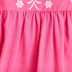 Blouse droite sans manches col v rose fushia femme
