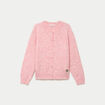 Gilet ample manches longues rose clair femme