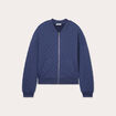 Veste matelassée zippée bleu marine femme