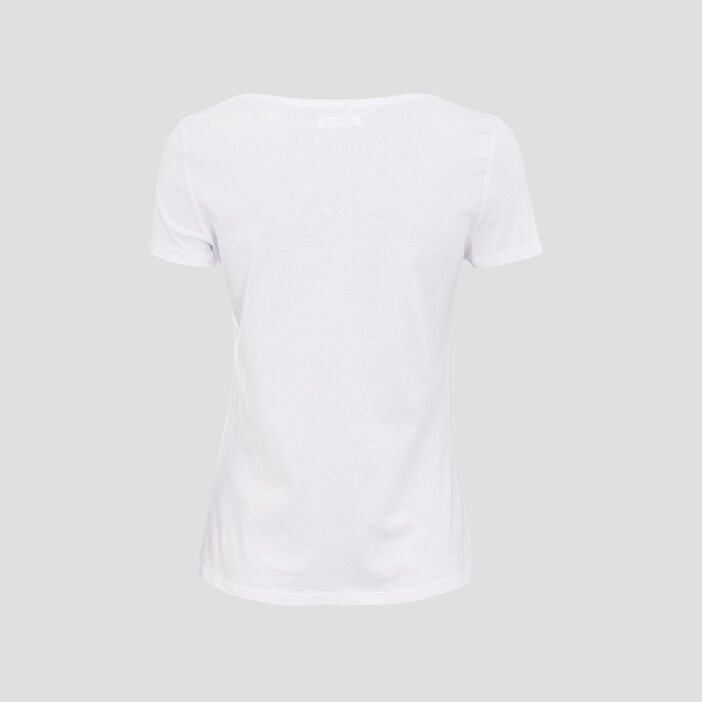 T-shirt manches courtes ecru femme