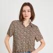 Chemise manches courtes ecru femme