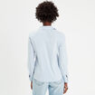 Chemise manches longues bleu ciel femme