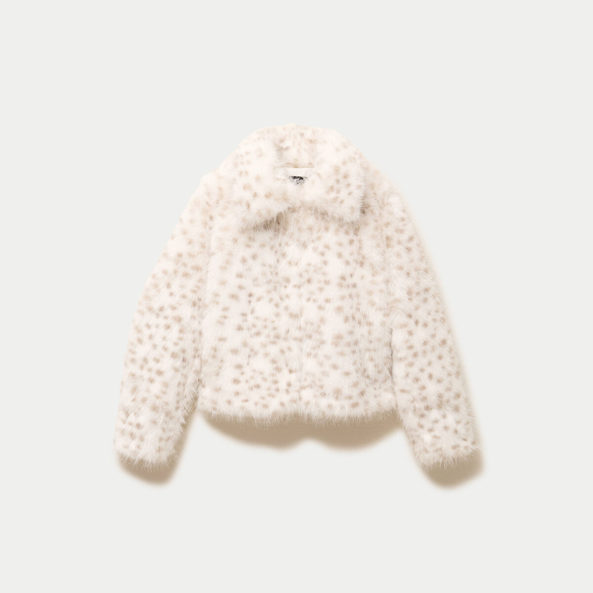 Veste oversize col tailleur beige femme