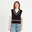 Pull sans manches noir femme