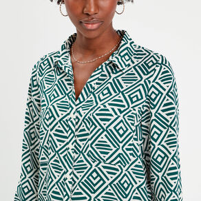 Chemise manches longues blanc femme