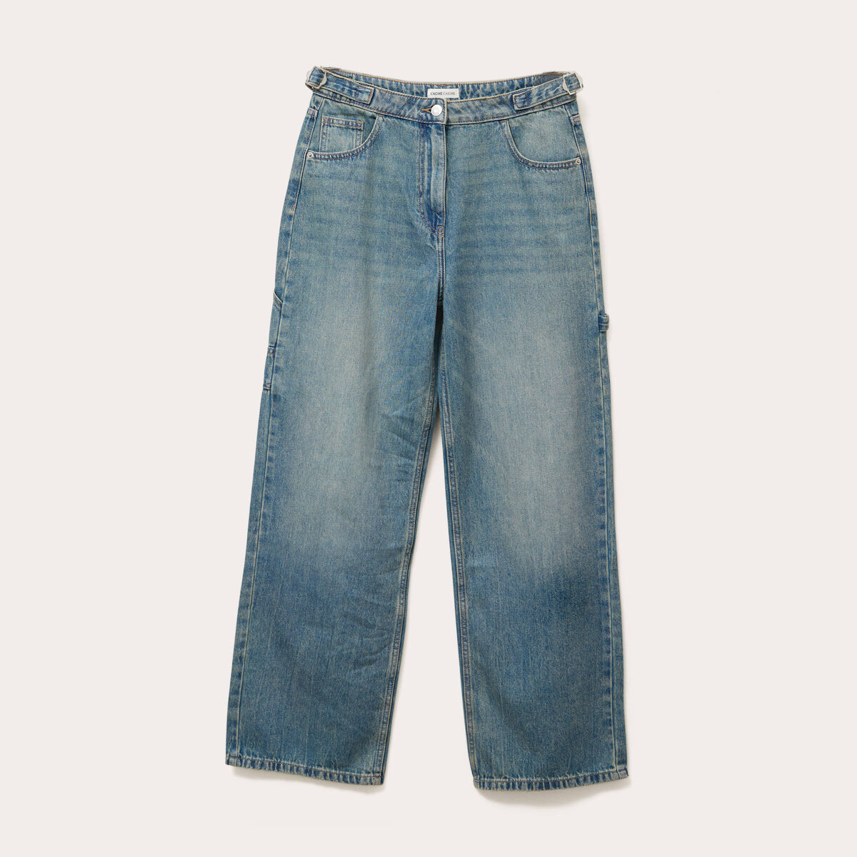 Jeans wide leg carpenter denim dirty femme