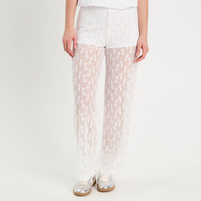 pantalon dentelle large blanc femme Pantalon dentelle large blanc femme