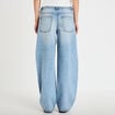 Jean coupe large denim triple stone femme