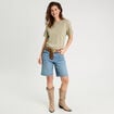 T-shirt manches courtes vert kaki femme