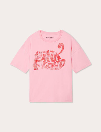 T-shirt Pink Floyd rose fushia femme